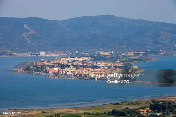 Orbetello. View From The Argentario Peninsula. Tuscany. Italy. Europe Orbetello. Vista Dalla Penisola Dell Argentario. Toscana. Italia. Europa.