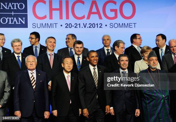 President Barack Obama , Czech Republic President Vaclav Klaus , UN Secretary General Ban Ki-moon , NATO Secretary General Anders Fogh Rasmussen ,...