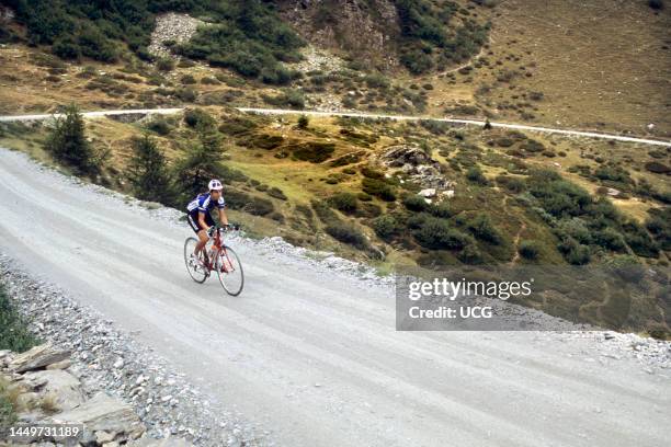 Ciclismo, Scalata Al Colle Delle Finestre, Provincia Di Torino.