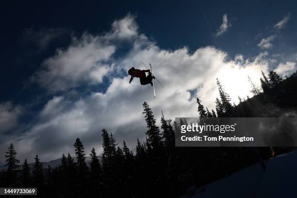 Tess Ledeux of Team France takes a training run prior to the Women's Freeski Big Air Finals on day three of the Toyota U.S. Grand Prix at Copper...