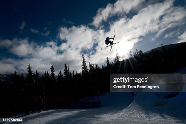 Megan Oldham of Team Canada takes a training run prior to the Women's Freeski Big Air Finals on day three of the Toyota U.S. Grand Prix at Copper...