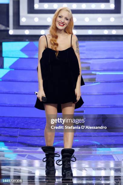 Levante attends Sanremo Giovani 2022 at Casinò di Sanremo on December 16, 2022 in Sanremo, Italy.