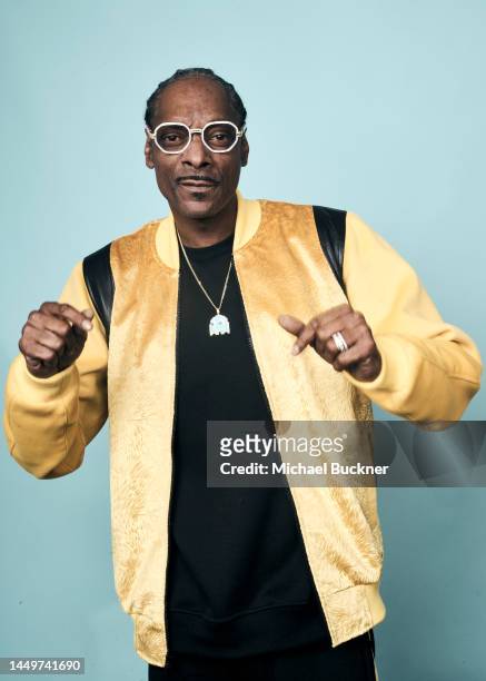 Rapper Snoop Dogg is photographed at the LA3C portrait studio held at Los Angeles State Historic Park on December 10, 2022 in Los Angeles,...