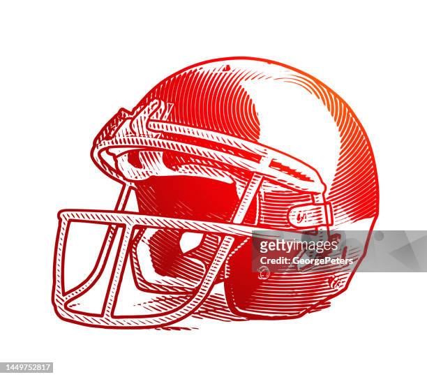 american football helmet - football helmet stock illustrations