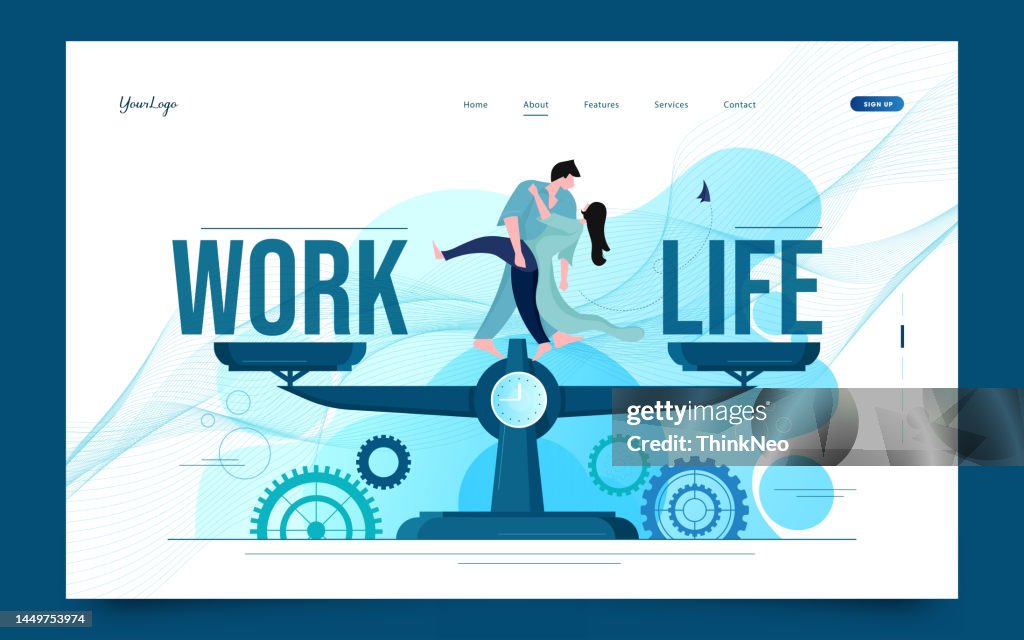 Keep Life And Work Balanced Concept High-Res Vector Graphic - Getty Images