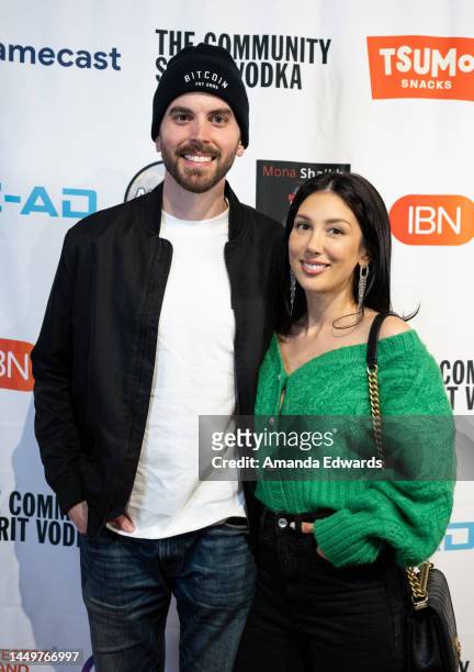 Co-host and Co-founder of Altcoin Daily Austin Arnold and Margarita Vasilevski attend the Mona & Frens: Web3 Is A Joke Comedy Show at Famecast...