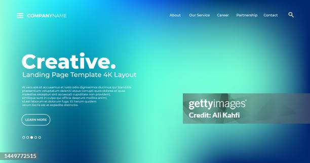 bildbanksillustrationer, clip art samt tecknat material och ikoner med 4k landing page template - abstract dynamic, modern, futuristic, multi colored, simple for website template background - bildskärpa