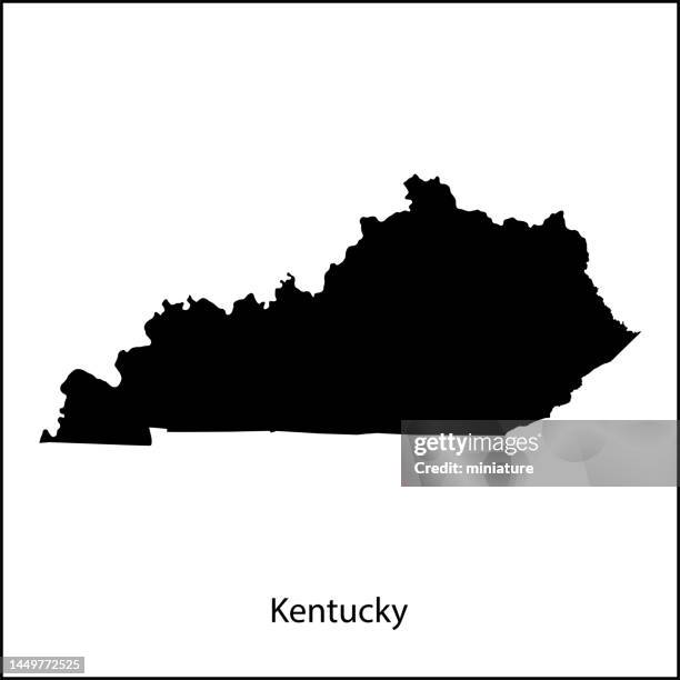 kentucky map - kentucky map vector stock illustrations