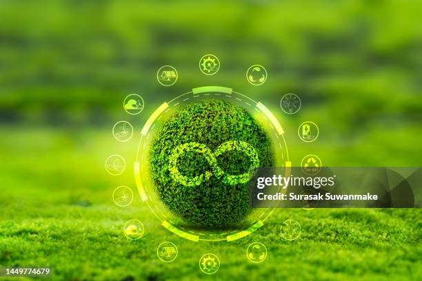 revolving business idea increasing energy use and co2 emissions, share, reuse, repair, improve and recycle existing materials and products to their full potential. - agricultural policy stock pictures, royalty-free photos & images