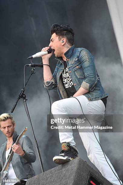 Ian Watkins of Lost Prophets, live on stage at Reading Festival on August 27, 2010.