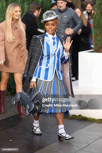 Janelle Monáe attends the "Glass Onion: A Knives Out Mystery" Photocall at Kings Cross Station on December 17, 2022 in London, England.