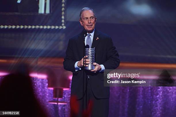 Mayor Michael Bloomberg speaks at the 16th Annual Webby Awards on May 21, 2012 in New York City.