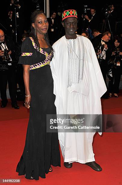 Senegalese director Moussa Toure attends the "Like Someone in Love" premiere during the 65th Annual Cannes Film Festival at Palais des Festivals on...