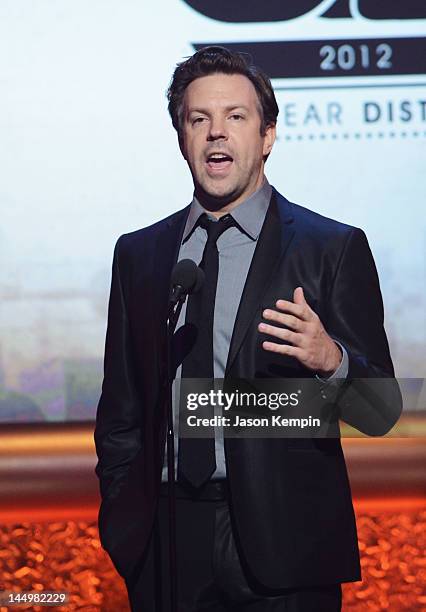 Jason Sudeikis speaks at the 16th Annual Webby Awards on May 21, 2012 in New York City.