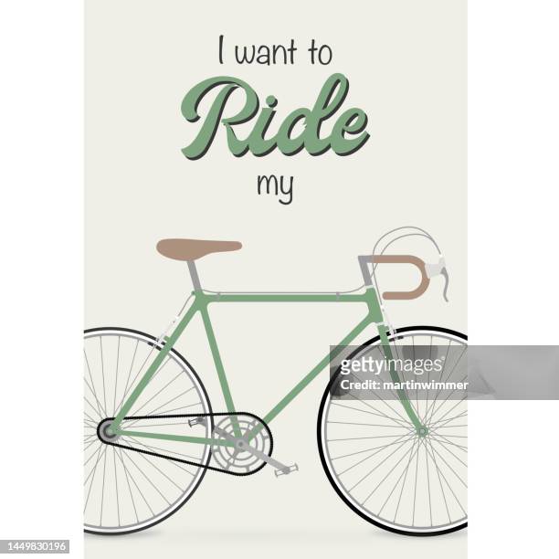 ilustrações, clipart, desenhos animados e ícones de cartaz da bicicleta de corrida - aktivitäten und sport