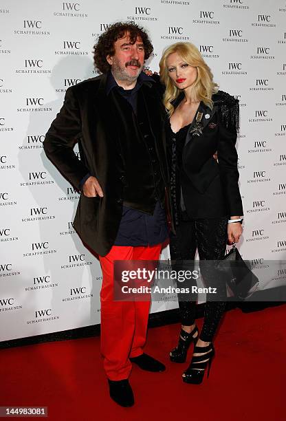 Audrey Tritto and Monty Shadow arrive at the exclusive Filmmakers Dinner during the Cannes International Film Festival hosted by Swiss watch...