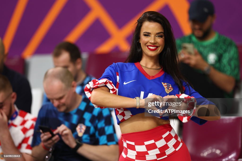 Ivana Knoll, former Miss Croatia during the FIFA World Cup Qatar 2022