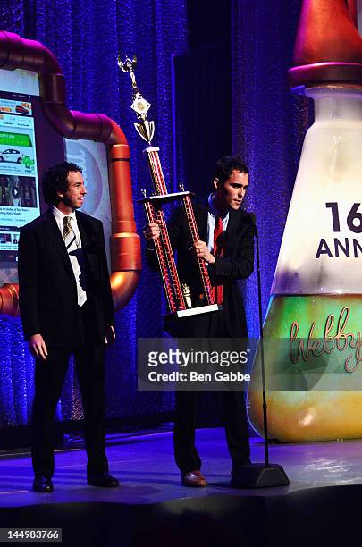 Cracked.com accept award the 16th Annual Webby Awards on May 21, 2012 in New York City.