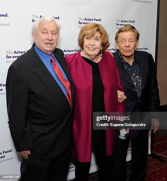 David Steiner, Anne Meara and Jerry Stiller attends The Actors Fund Gala 2012 at the Marriott Marquis Hotel on May 21, 2012 in New York City.