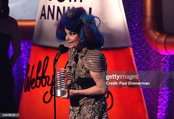 Artist of the Year Bjork attends the 16th Annual Webby Awards at Hammerstein Ballroom on May 21, 2012 in New York City.