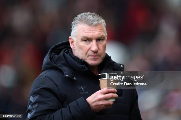 Nigel Pearson, manager of Bristol City looks on before the Sky Bet Championship match between Bristol City and Stoke City at Ashton Gate on December...