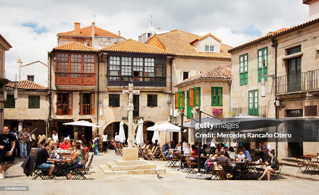 Plaza de la leña, Pontevedra City, Galicien, Spanien.