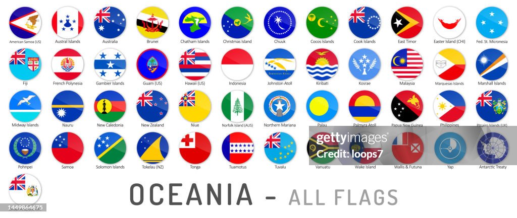 Oceania Flags - Complete Vector Collection