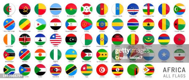 africa flags - complete vector collection - angola flag stock illustrations