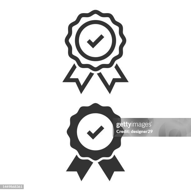 illustrations, cliparts, dessins animés et icônes de ensemble de badges de qualité. - cachet de cire