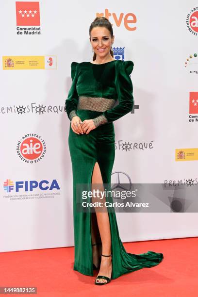 Paula Echevarria attends the red carpet at the 28th Forque Awards at Palacio Municipal de IFEMA on December 17, 2022 in Madrid, Spain.