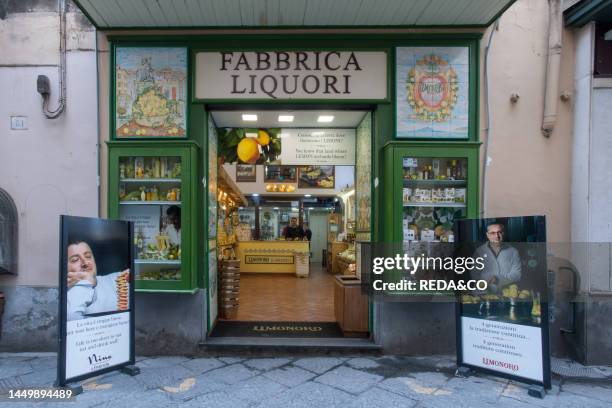 Fabbrica Liquori, Limoncello shop, Sorrento, Campania, Italy, Europa.