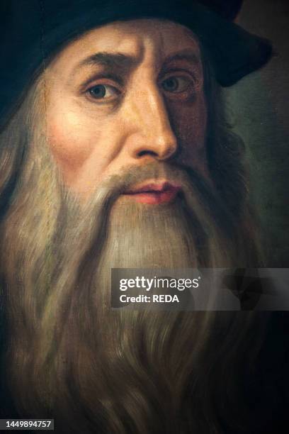 Tavola lucana, Leonardo da Vinci , fat tempera of the wood, Museum of... News Photo