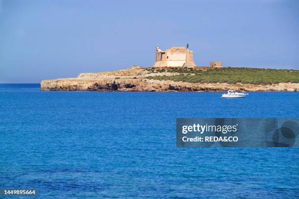 Capo Passero Island, Portopalo di Capo Passero, Province of Agrigento, Sicily, Italy, Europe.