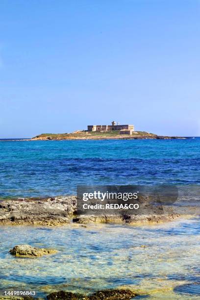 Correnti Island, Portopalo di Capo Passero, Province of Agrigento, Sicily, Italy, Europe.