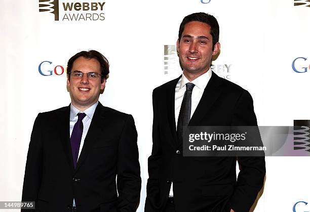 Kevin Systrom and Mike Krieger attend the 16th Annual Webby Awards at Hammerstein Ballroom on May 21, 2012 in New York City.