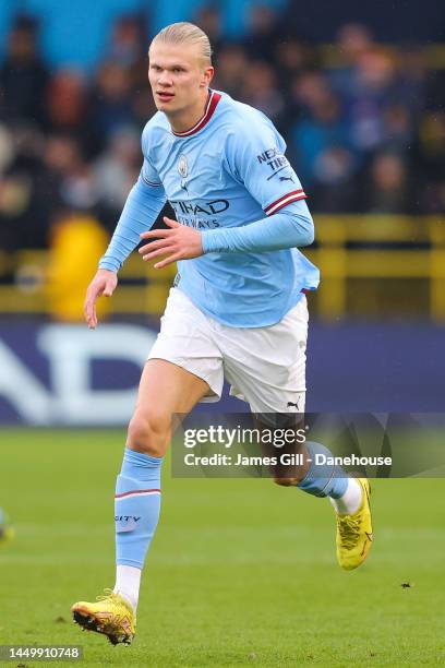 Erling Haaland of Manchester City during the friendly match between Manchester City and Girona at Manchester City Academy Stadium on December 17,...