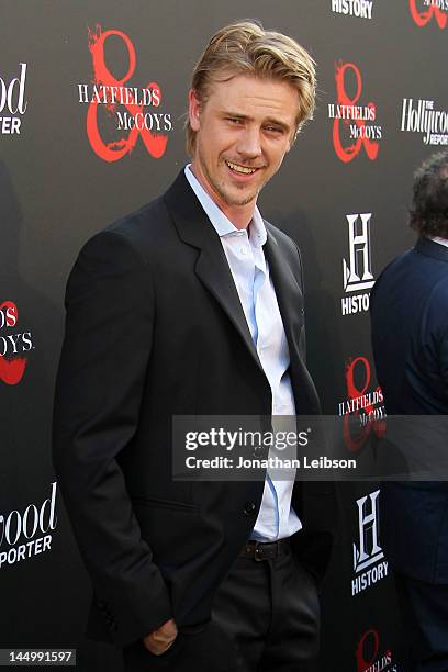 Boyd Holbrook attends the Los Angeles premiere of "Hatfields & McCoys" at Milk Studios on May 21, 2012 in Los Angeles, California.