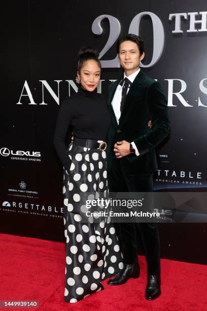 Shelby Rabara and Harry Shum Jr. Attend UNFORGETTABLE: The 20th Annual Asian American Awards Presented by Character Media at The Beverly Hilton on...