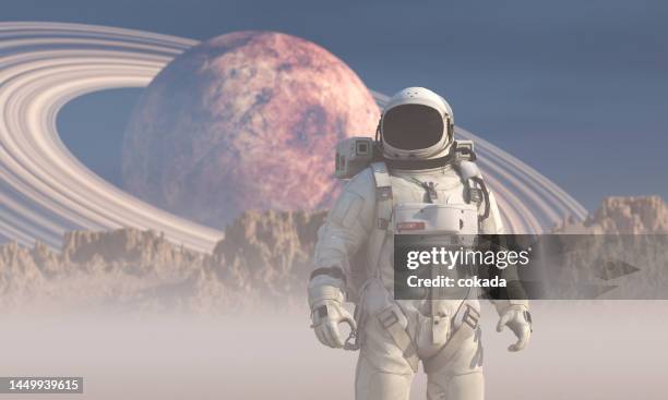 astronaut exploring remote planet - space and astronomy stock pictures, royalty-free photos & images