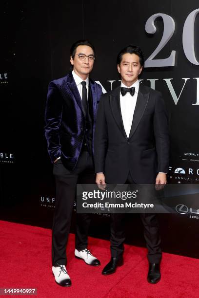 Daniel Wu and Will Yun Lee attend UNFORGETTABLE: The 20th Annual Asian American Awards Presented by Character Media at The Beverly Hilton on December...