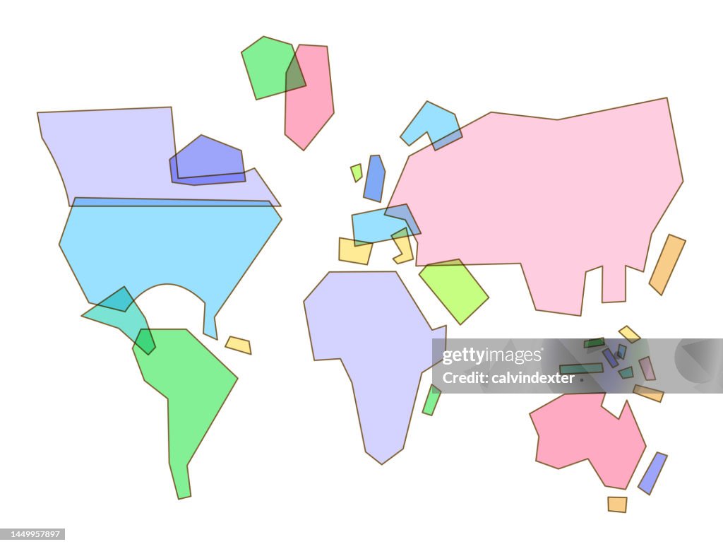 World Map Geometric Shapes High-Res Vector Graphic - Getty Images