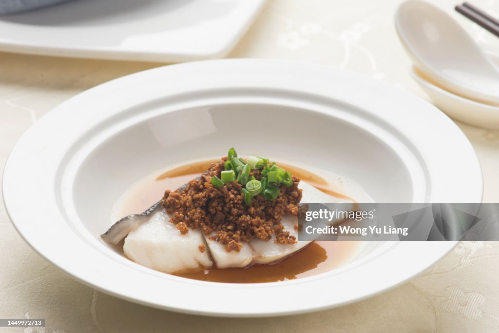 Cod Fishsteam Chinese Steamed Cod Fish Fillet High-Res Stock Photo - Getty Images