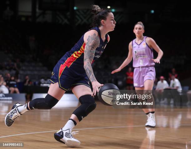 Marena Whittle of the Adelaide Lightning during the round eight WNBL match between Adelaide Lightning and Melbourne Boomers at Adelaide Arena, on...