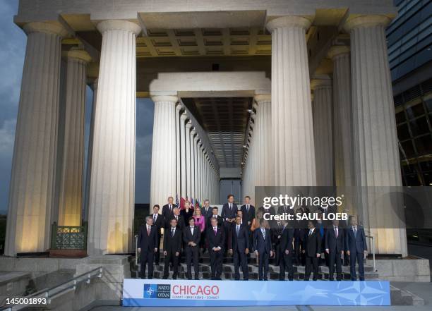 Heads of State and Government pose for the official family photo at Soldier Field in Chicago, Illinois, during the NATO 2012 Summit May 20, 2012. :...