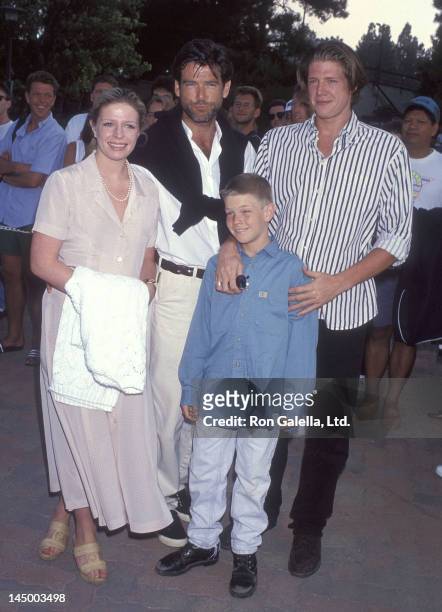 Actor Pierce Brosnan, son Christopher Brosnan, daughter Charlotte Brosnan and son Sean Brosnan attend "An Evening at the Net" Benefit for Revlon/UCLA...