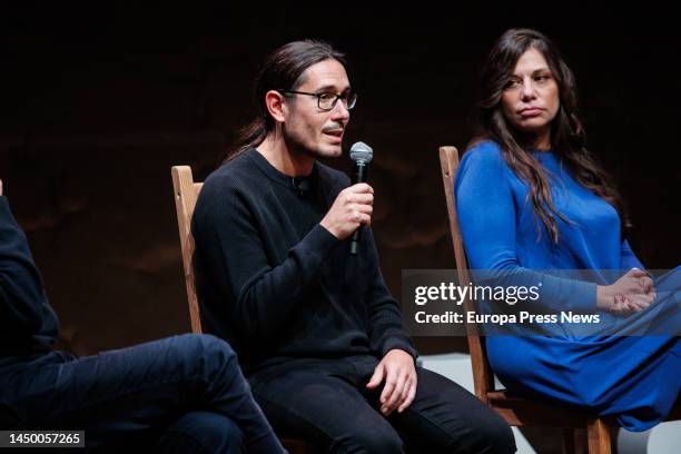 The photojournalist Albert Garcia takes part in the meeting 'Historias de una guerra' organized by the newspaper El Pais, in Caixaforum space, on 18...