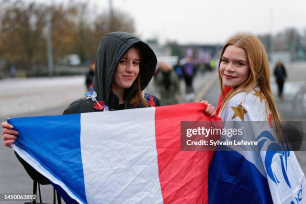 Supporters arrive to watch the giant screen live broadcast of Argentina v France FIFA World Cup Qatar 2022 Finals Match on December 18, 2022 at...