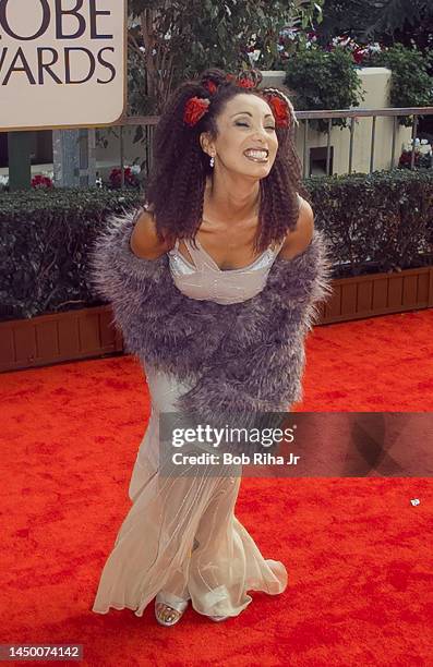 Downtown Julie Brown arrives at the 55th Annual Golden Globes Awards Show, January 18, 1998 in Beverly Hills, California.