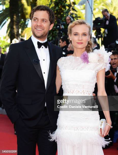 Actors Joshua Jackson and Diane Kruger attends the "Killing Them Softly" Premiere during the 65th Annual Cannes Film Festival at Palais des Festivals...