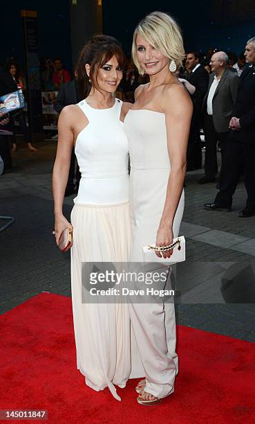 Cheryl Cole and Cameron Diaz attend the UK premiere of "What To Expect When You're Expecting" at The BFI IMAX on May 22, 2012 in London, England.
